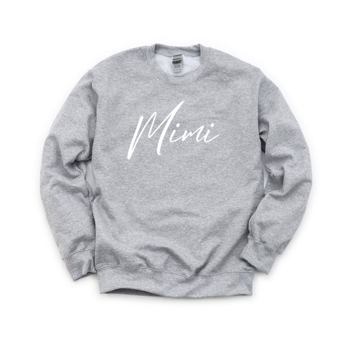 Mimi  Script Collegiate Sweatshirt (Multiple Colors)