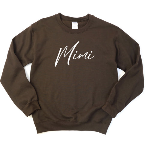 Mimi  Script Collegiate Sweatshirt (Multiple Colors)