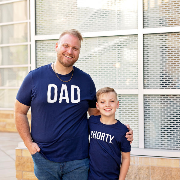 Dad and Shorty Matching Shirts - Navy (2 Set Shirts)