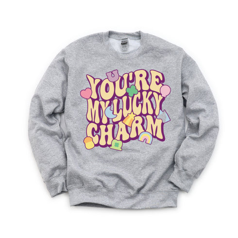 You're my lucky charm  Adult and child Sweatshirt Option (Multiple Colors)