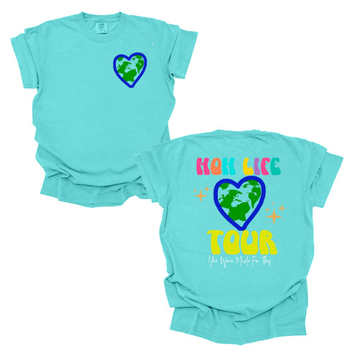 Mom Life World Tour Tee - Oversized Fit, Multiple Colors