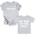 Dad Shirt Set - The Man/My Dad Is The Man - Heather Grey (2 Set Shirts)