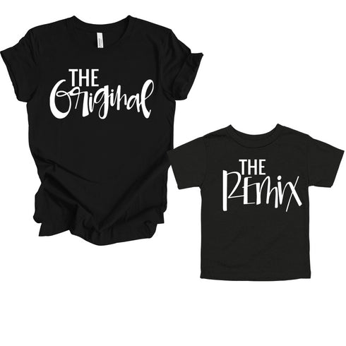 Matching Mom and Daughter Outfits - The Original The Remix Curvy Script Font (Black)