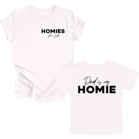 Daddy and Me Family Set - Pocket Style Homies for Life (Multiple Colors)