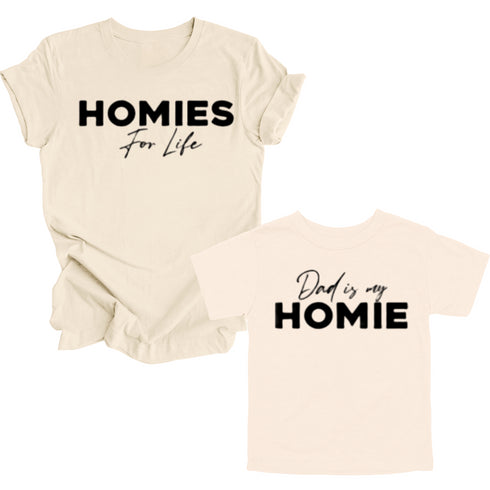 Matching Daddy and Me Set - Homies for Life (Multiple Colors)