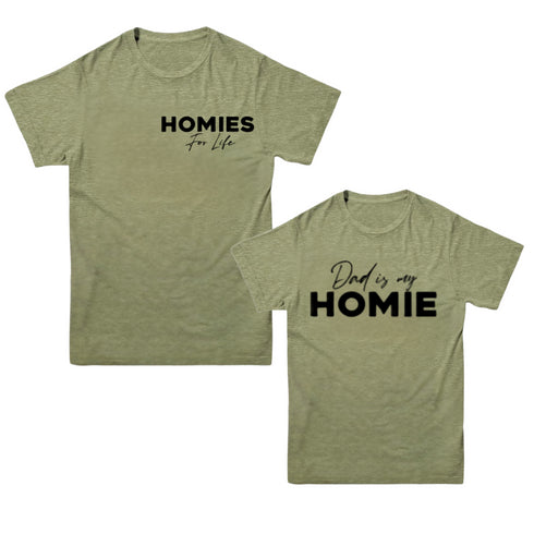 Daddy and Me Family Set - Pocket Style Homies for Life (Multiple Colors)