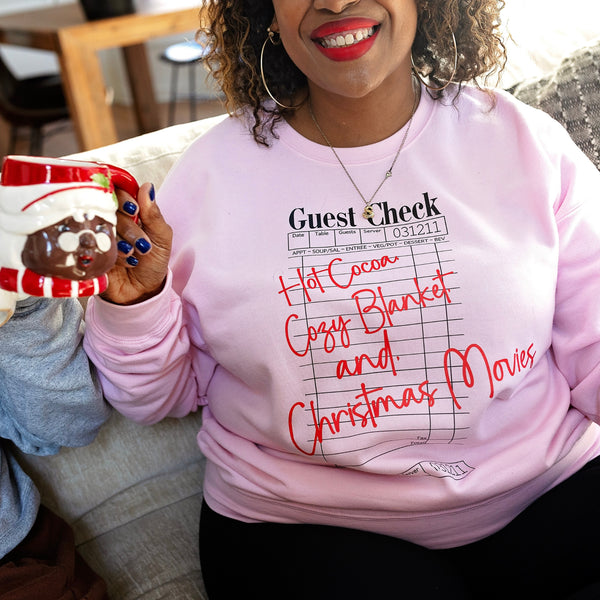 Guest Check Christmas Plans Sweatshirt - Youth and Adult
