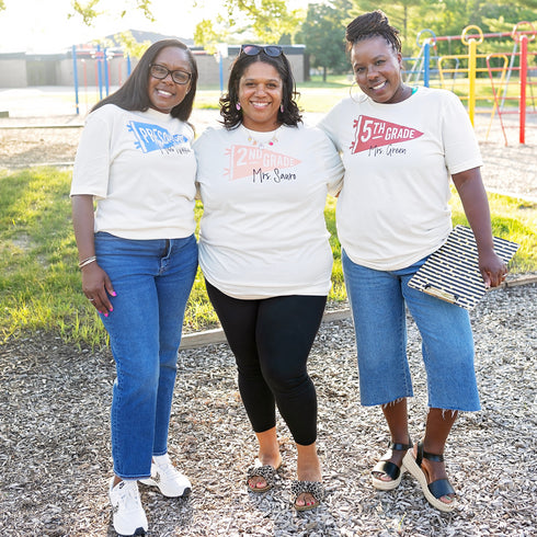 Custom Name - Teacher/School Personnel Banner T-shirt