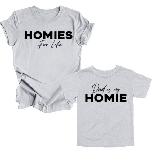 Matching Father and Child Set - Homies for Life ( Multiple Colors)