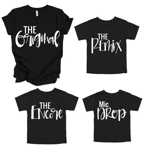 Matching Mom and Daughter Outfits - The Original The Remix Curvy Script Font (Black)