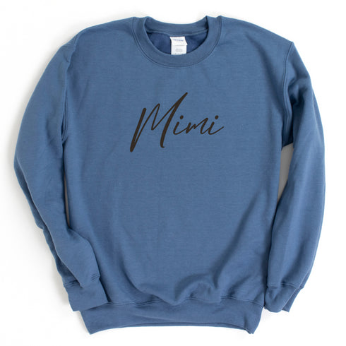Mimi  Script Collegiate Sweatshirt (Multiple Colors)