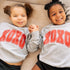 XOXO  Adult and child Sweatshirt Option (Multiple Colors)