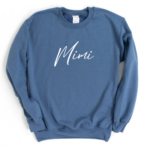 Mimi  Script Collegiate Sweatshirt (Multiple Colors)