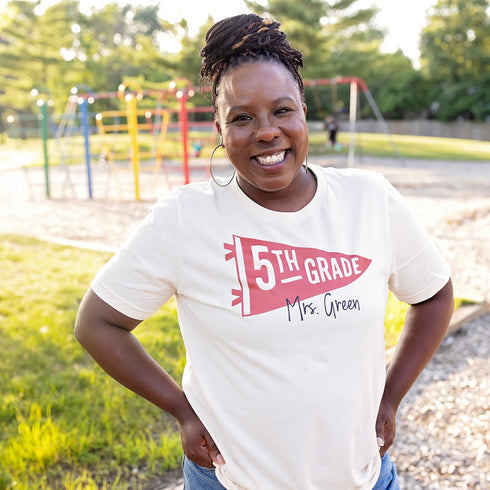 Custom Name - Teacher/School Personnel Banner T-shirt