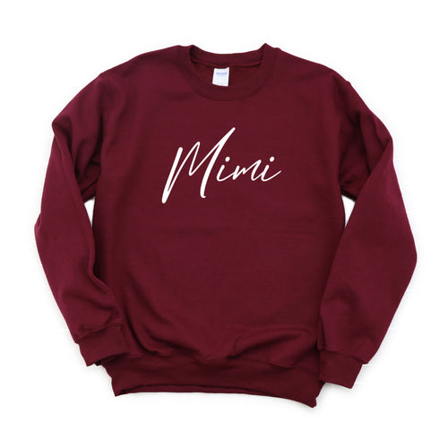 Mimi  Script Collegiate Sweatshirt (Multiple Colors)