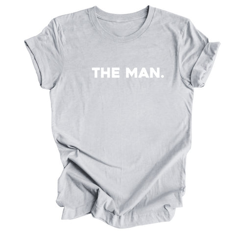 Dad Shirt Set - The Man/My Dad Is The Man - Heather Grey (2 Set Shirts)
