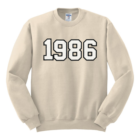 Adult Customizable Number Sweatshirts ( multiple colors and print options)