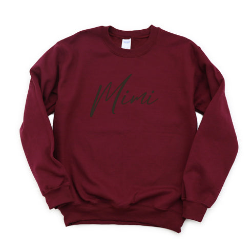 Mimi  Script Collegiate Sweatshirt (Multiple Colors)