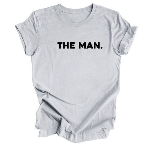 Dad Shirt Set - The Man/My Dad Is The Man - Heather Grey (2 Set Shirts)