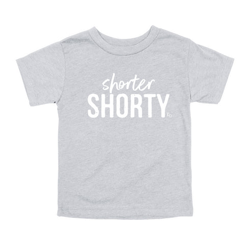 Dad, Mom, Shorty Matching T-shirt Set - Heather Grey