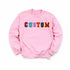 Custom College Mini Chenille Patch Sweatshirt