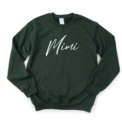 Mimi  Script Collegiate Sweatshirt (Multiple Colors)