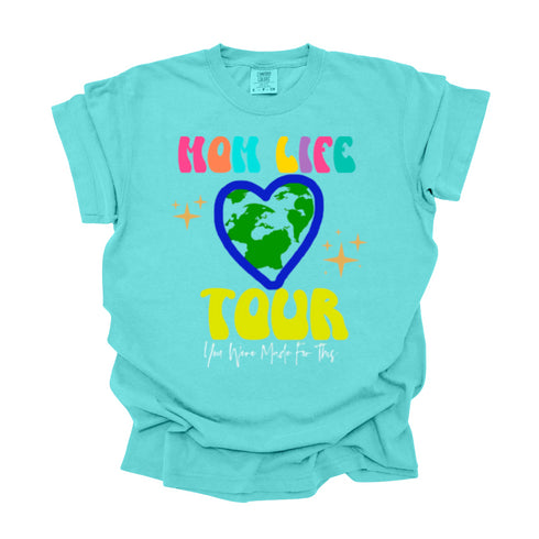 Mom Life World Tour Tee - Oversized Fit, Multiple Colors