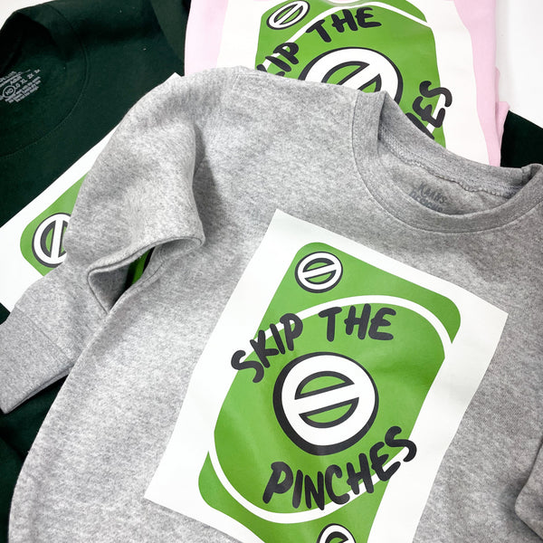 St Patricks Day - Skip The Pinches Adult and Child Sweatshirt (Multiple Colors)