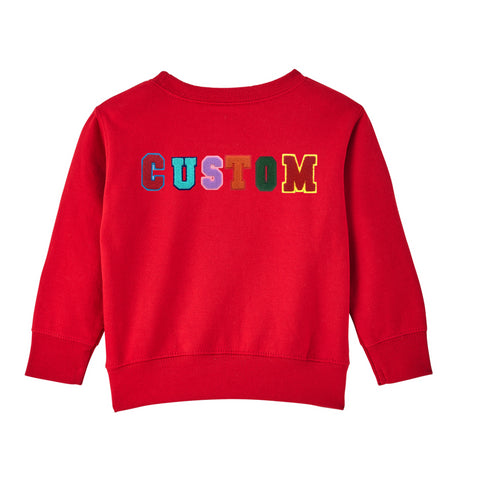 Custom College Mini Chenille Patch Sweatshirt