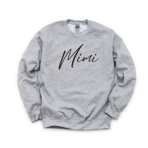 Mimi  Script Collegiate Sweatshirt (Multiple Colors)
