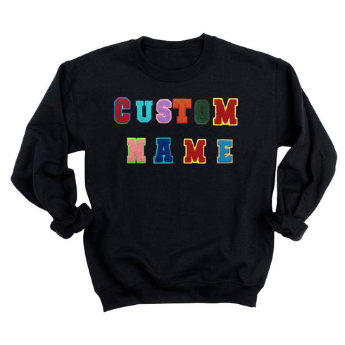 Custom College Mini Chenille Patch Sweatshirt