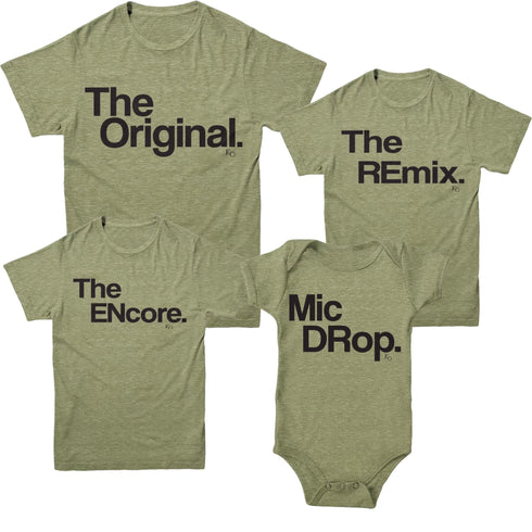 Mother/Daughter Matching The Original. The Remix. - Adult/Kid Shirts (Olive)