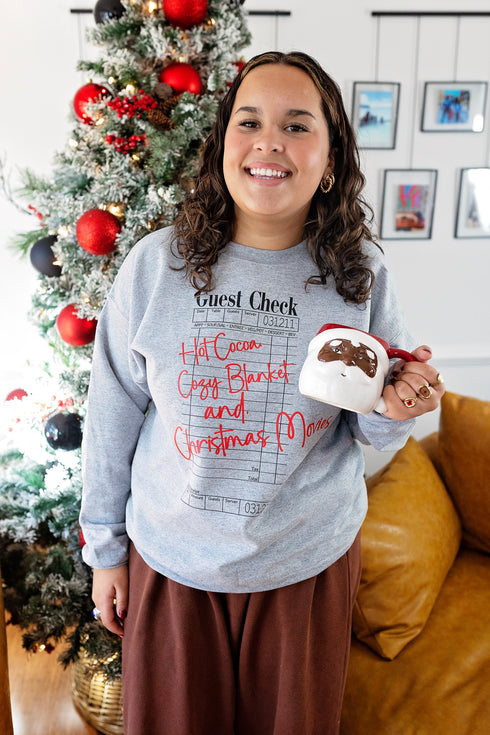 Guest Check Christmas Plans Sweatshirt - Youth and Adult
