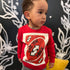 Toddler Son in Red sweatshirt