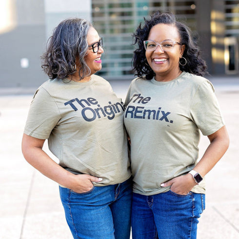 Mother/Daughter Matching The Original. The Remix. - Adult/Kid Shirts (Olive)