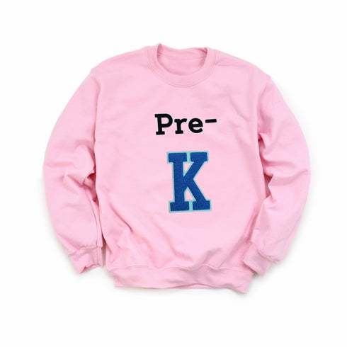Custom Pre-K  Chenille Patch and Print Sweatshirt