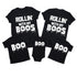 Mommy and Me - Halloween Matching Set - Rollin' With My Boos - Black Sweatshirt/T-shirt