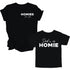 Dad Matching- Homies for life/ Dad is my Homie  POCKET DESIGN Matching (Set of Two) (Black)