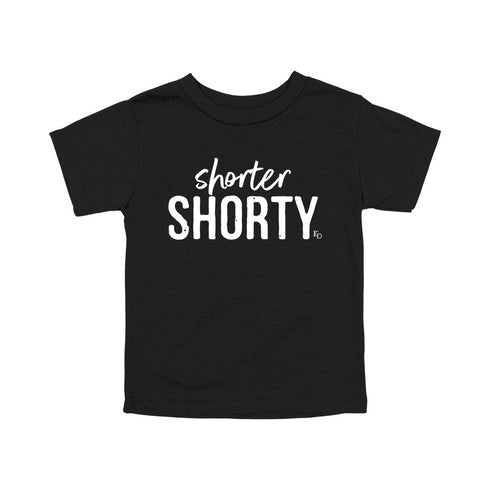 Dad, Mom, Shorty Matching T-shirt Set - Black
