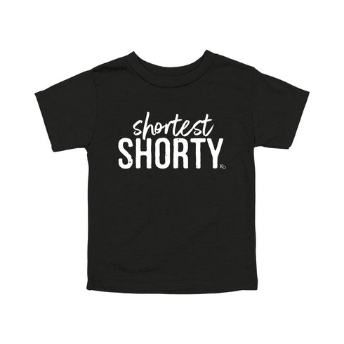 Dad, Mom, Shorty Matching T-shirt Set - Black