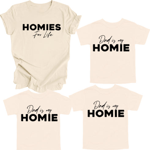 Matching Daddy and Me Set - Homies for Life (Multiple Colors)