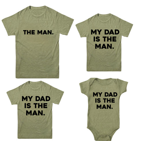 Dad and Kids - The Man/My Dad Is The Man - Multiple Colors