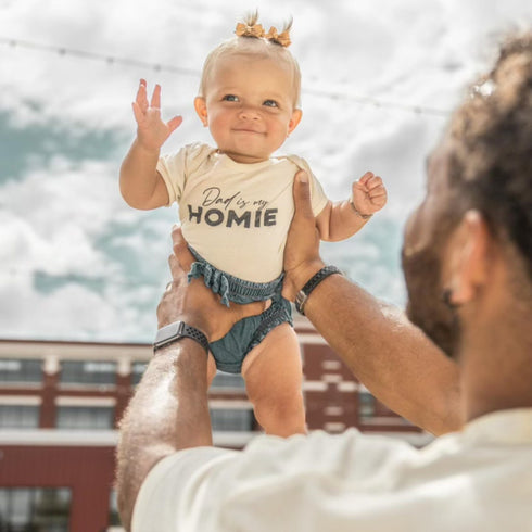 Dad Matching- Homies for life/ Dad is my Homie  Matching Set of two (Natural)