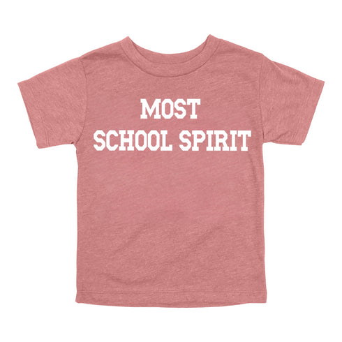 Back to School- "Most School Spirit" Kids Multiple Color T-shirt