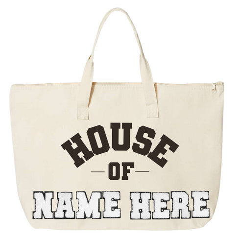 Personalize Your Tote Bag / Custom Varsity Letter Patch - House of Design