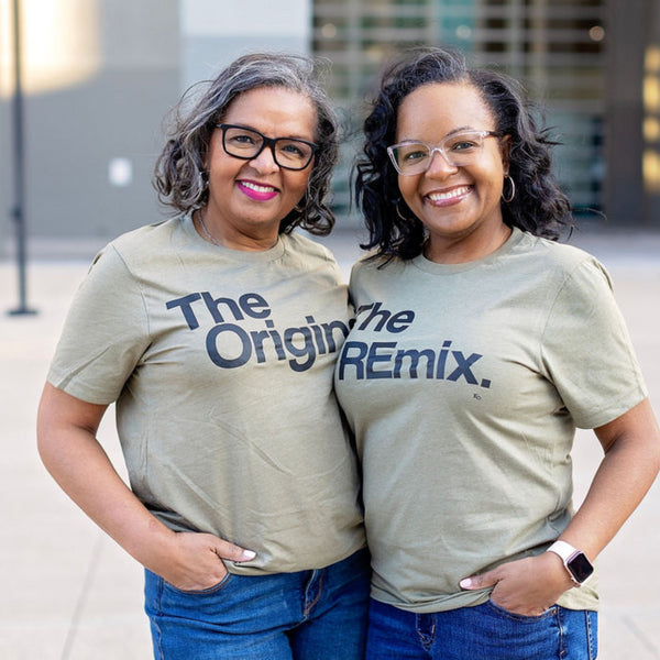 Mother/Daughter Matching The Original. The Remix. - Adult/Kid Shirts (Olive)