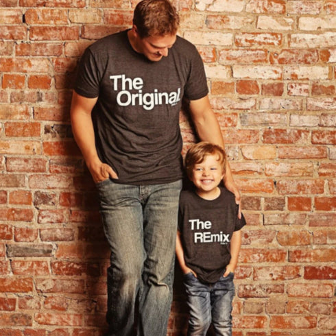 father son, original, remix, t-shirt set