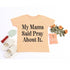 graphic peach tshirt that says my mama said pray about it for faith christian apparel