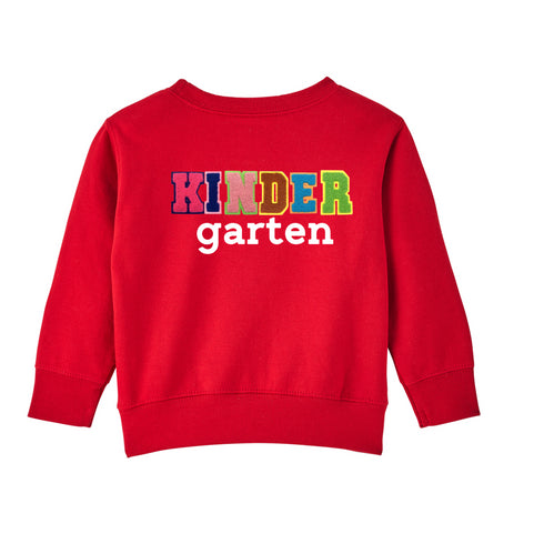 Custom Kindergarten Mini Chenille Patch Sweatshirt
