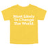 Back to School Superlatives- Most Likely to Change The World" Multiple Color T-shirt